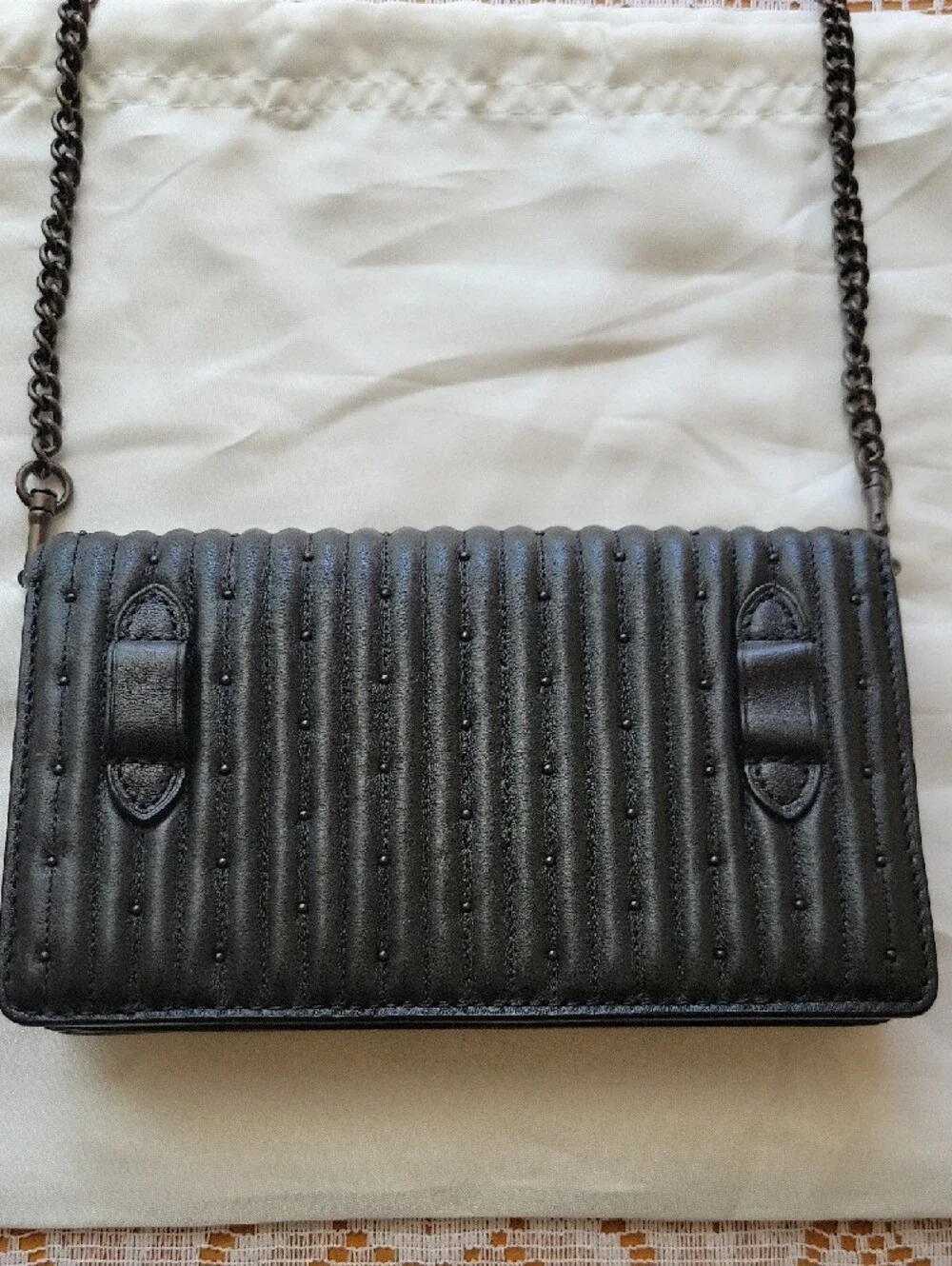 COACH Black Quilted Crossbody Detachable Chain / Convertible